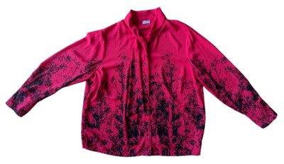Atelier GS Damen Bluse mit Schluppen rot schwarz Gr.44