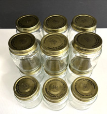 Baby Food Glass 4oz Jars Wash/ Cleaned 15 No Labels or Adhesive Lid Color Varies