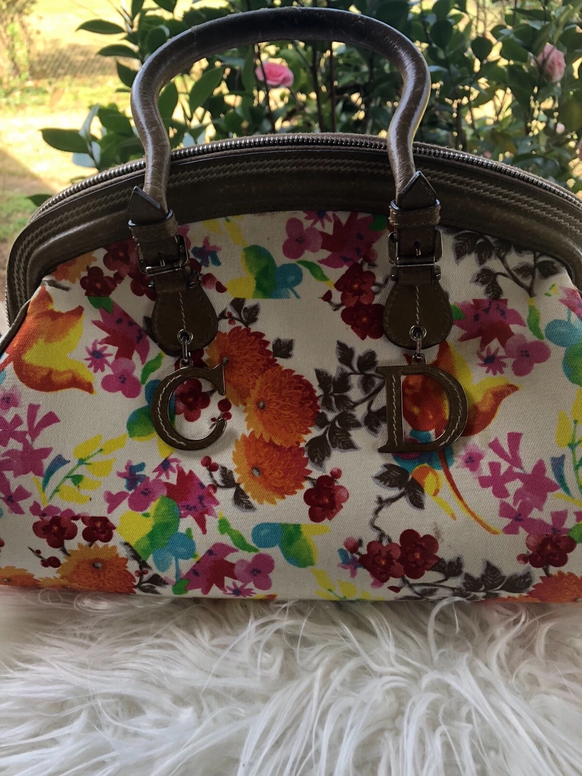 Sac à main floral vintage John Gilliano pour Christian Dior