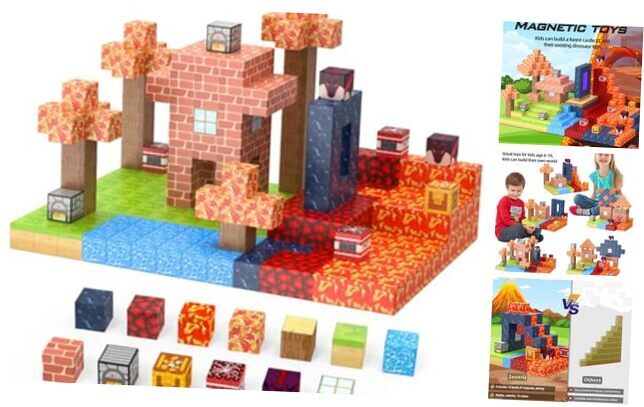 Magnetic Blocks 100 Pcs Magnetic Tiles Building Toys Construction Toys STEM