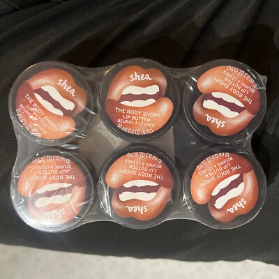 6x THE BODY SHOP- Shea Lip Butter 10ml -NEW