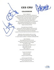 Ces Cru Signed Colosseum Song Lyric Sheet Hip Hop Godemis Ubiquitous ACOA COA
