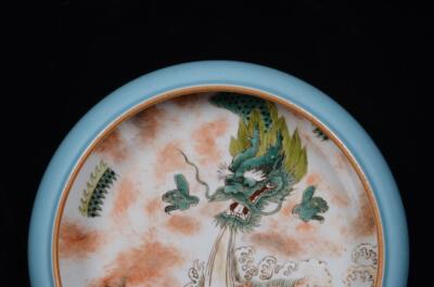 OLD CHINESE FAMILLE ROSE PORCELAIN BRUSH WASHER GUANGXU MARKED