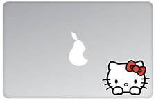 Funny Cute Hello Kitty Peeking Waving Window Car Laptop Wall Decal Sticker