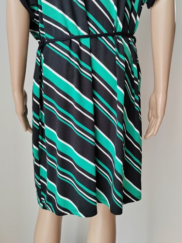 ❤️ Size 14 BNWT F&F black green striped jersey everyday loose shift dress 1610 - Picture 10 of 10