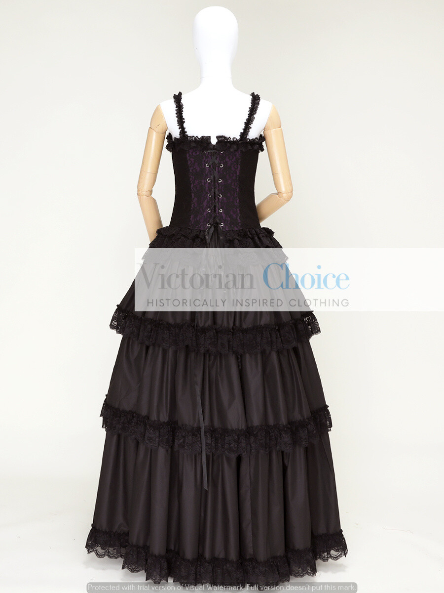 Victorian Steampunk Corset Dress Dark Gothic Horror Witch Halloween Costume  C004 | eBay
