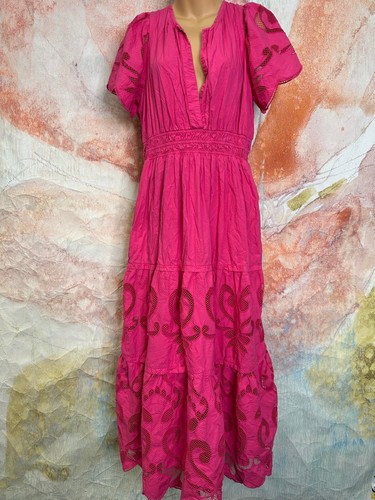 Anthropologie The Somerset Maxi Dress Cutwork Edition Size M - Picture 8 of 11