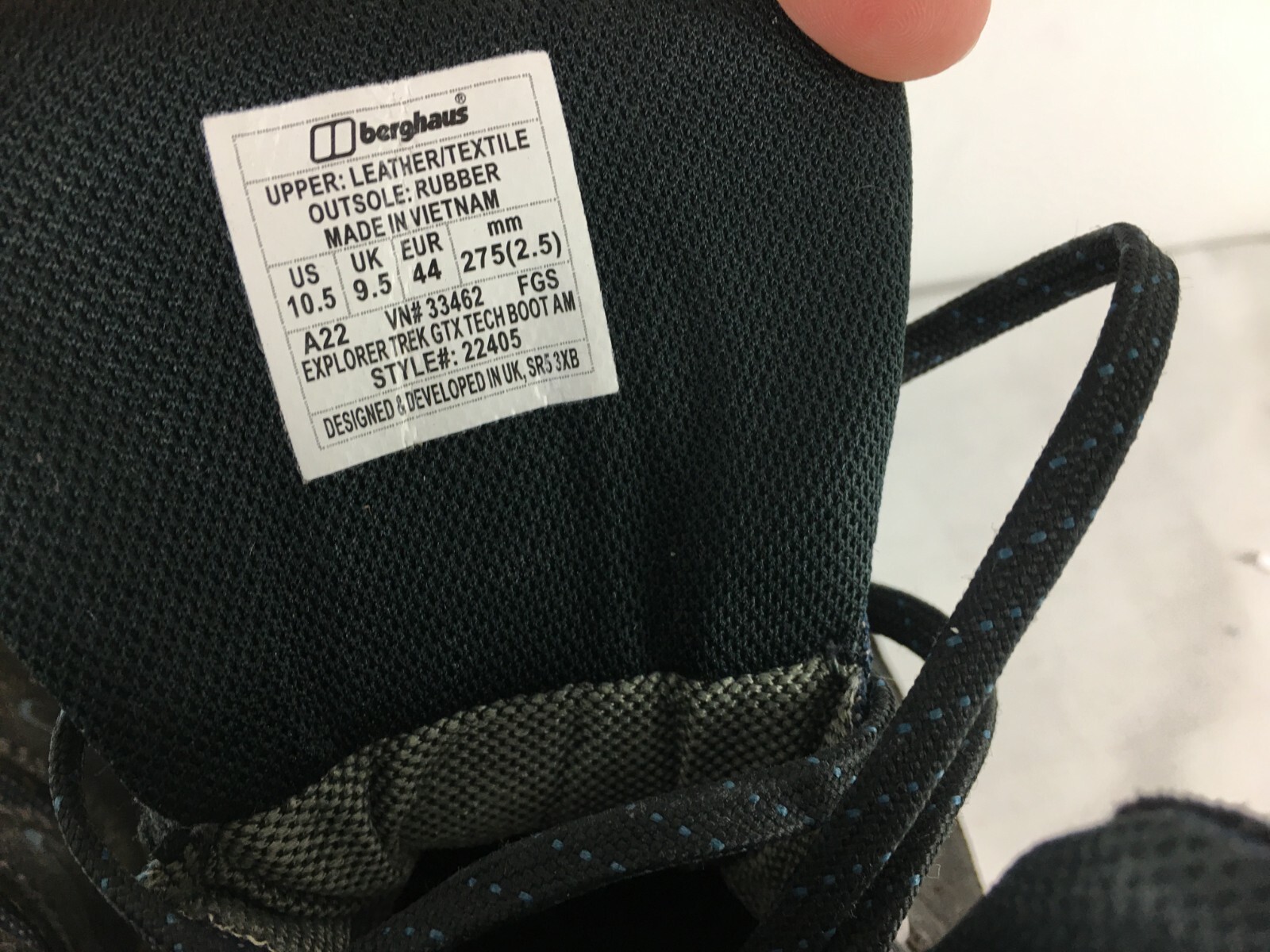 Berghaus Explorer Trek GORETEX Men's Walking Boots Size 9.5 Style