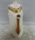 Haviland H&Co. Limoges Coffeepot Triangular Shape Gold White Rope Handles 1800's — photo 3