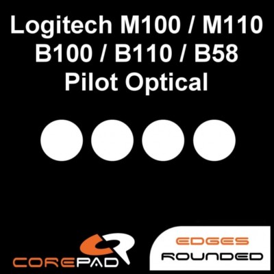 Corepad Skatez Logitech M100 M110 B100 B110 B58 Pilot Optical Mausfüße Teflon