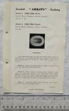 Vintage leaflet: Swedish Arkits Basketry - cake dish 3 & 4