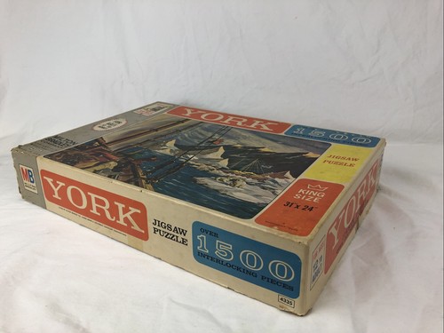 Vtg 1963 Milton Bradley 1500 Pc York Puzzle, Midnight Sun, Missing 1 Pc - Picture 6 of 11