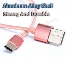 Braided USB-C Power Charger Data Sync Adapter Cord For GoPro HERO7 HERO6 HEAO5