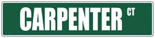 Green Aluminum Weatherproof Road Street Signs Carpenter Home Decor Wall