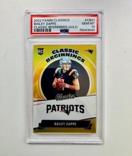 2022 Classics BAILEY ZAPPE Classic Beginnings Gold RC 6/99 #CB-21 PSA 10
