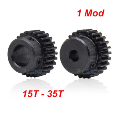 1 Module Spur Gear with Step Teeth 15T - 35T Transmission Gear 45# Steel Pinion - Bild 1 von 4