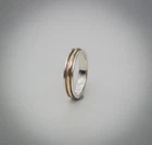 Minimalist 925 Sterling Silver Spinner Band Handmade Statement Band For Men
