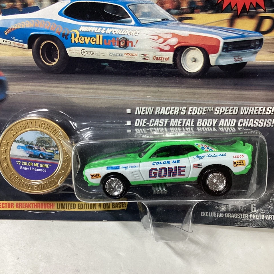 Johnny Lightning, Dragsters, NHRA, 72 Color Me Gone, 1/ 64 Scale  - Image 2 of 4