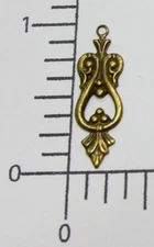 27393 - 4 Pc Lot Victorian Dangle Jewelry Finding Brass Oxidized
