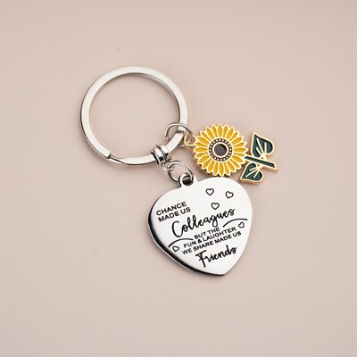 Cute Sunflower Best Colleague Friend Keychain Keyring Key Ring Novelty ...