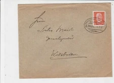 german 1932 bahnpost railway cancel stamps cover  ref 18824