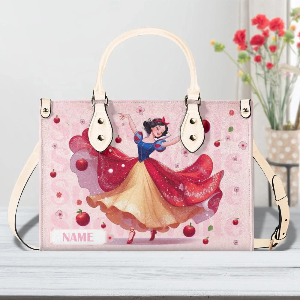 Personalized Snow White Leather Handbag,  Disney Leather Handbag
