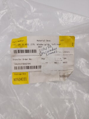 Genuine 2016-22 BMW Window Channel 51359481275 Left Rear Door 740i  