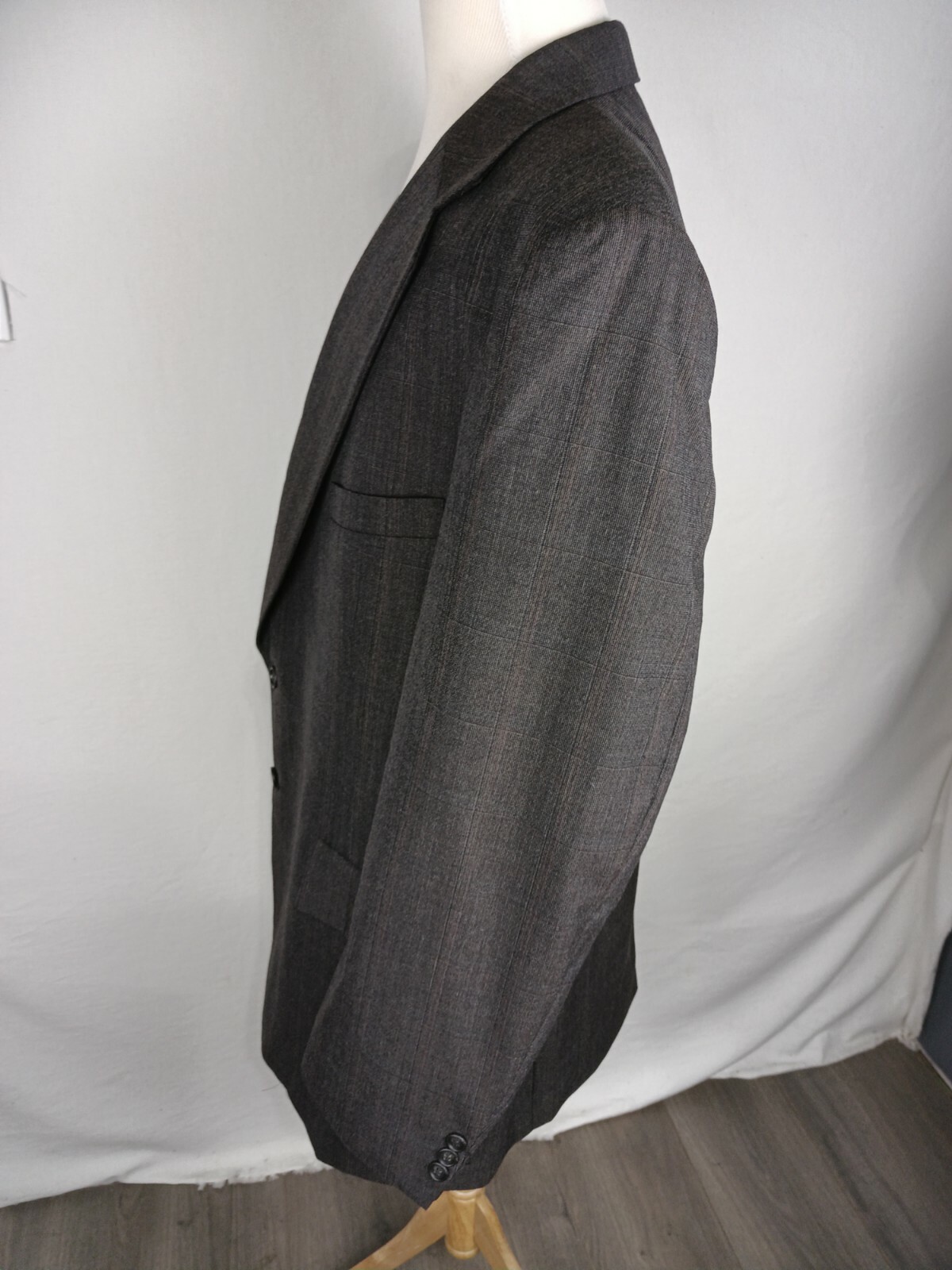 FILA Cappotto sportivo Adams Row uomo taglia 48L grigio check Lt peso misto lana S37