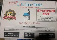 Lift Your Table Leg Extensions - for Use with Wishbone/Bent Leg Folding Tables