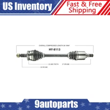 Fits 2007-2009 Hyundai Santa Fe 2.7L 2WD w/ Auto Trans. Front Left CV Axle Joint