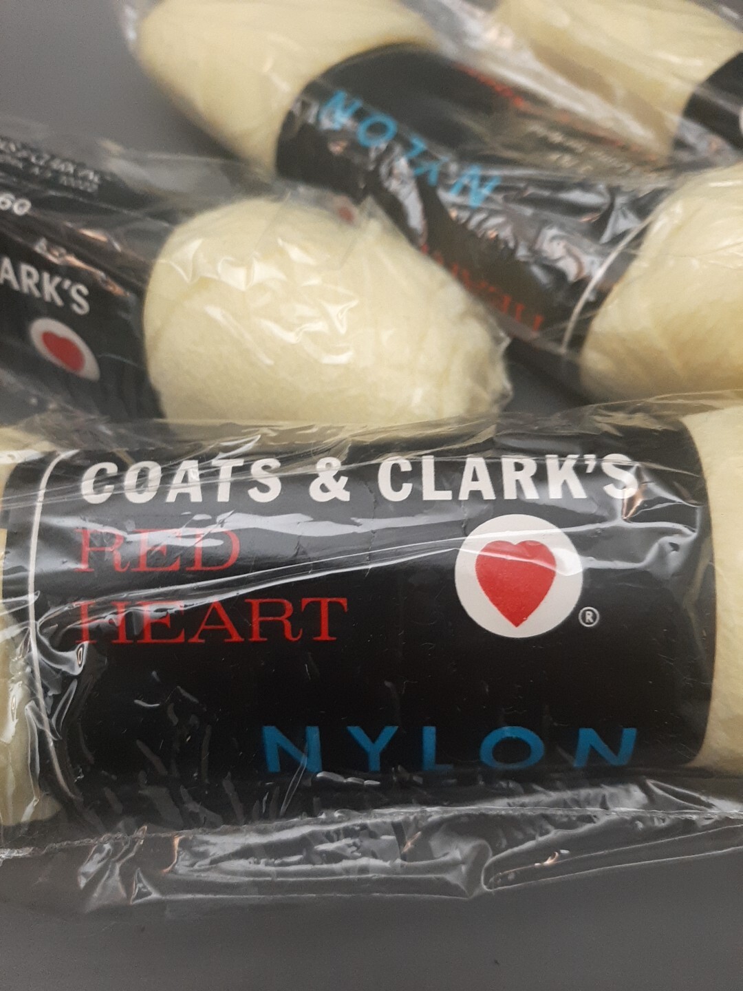 Coats & Clark Red Heart Nylon Yarn 3 ply 1oz Skeins Lot of 5 Maize Yellow