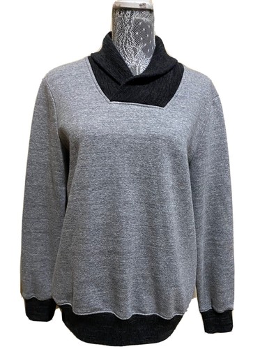 H&M Sweatshirt grau anthrazit Pullover Langarmshirt Damen Gr. S warm kuschelig - Bild 12 von 14