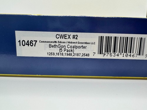 Spur N Athearn #10467 CWEX Commonwealth Edison BethGon Coalporter 5er Pack #2 - Bild 2 von 2
