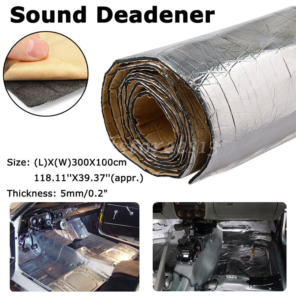 32sqft mousse acoustique voiture auto-adhésif insonorisation isolation300X100cm - Photo 2/4