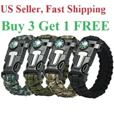 Waterproof Outdoor Adjustable Paracord Survival emergency Bracelet band