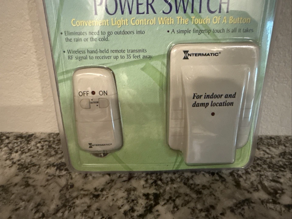Intermatic Wireless Remote Control Indoor/Outdoor HB12RC Power Switch NOS - Image 3 of 4