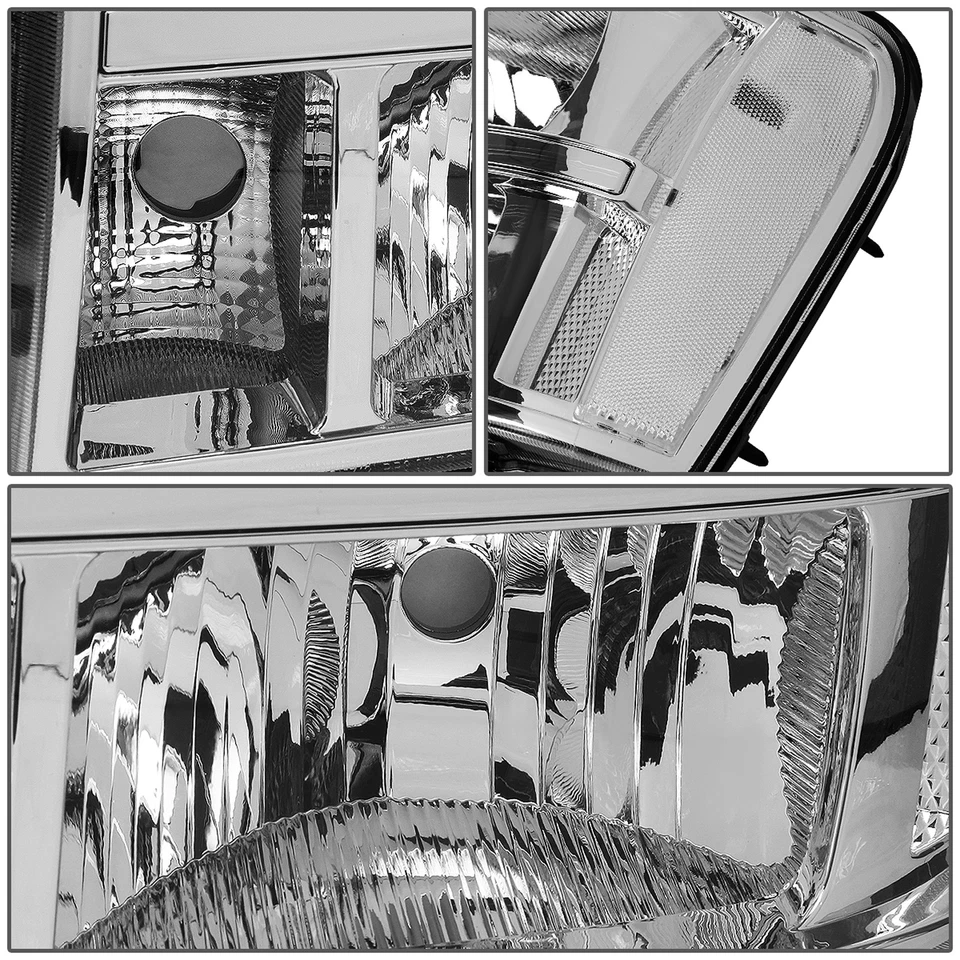 Faros cromados estilo fábrica cromados para GMC Sierra 1500 2500 3500 HD 07-13 Foto 4 de 4