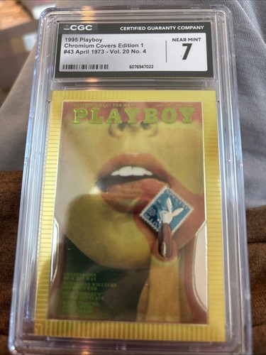 1995 Playboy Chromium Cover Card Edition 1 April 1973 No. 43 CGC 7 NM