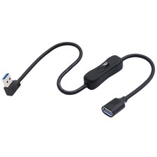 LANMINGLEL 90 Degree USB 3.0 Switch Extension Cable Male to 0.5 meters
