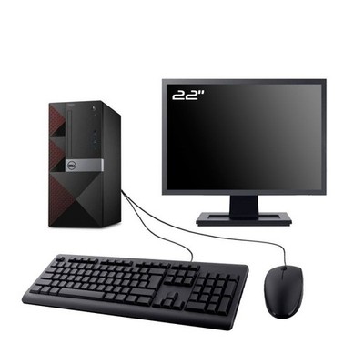 Dell Vostro 3650 MT Desktop PC Schwarz 22'' i3-6100 16GB SSD 500GB HDMI WiFi W11