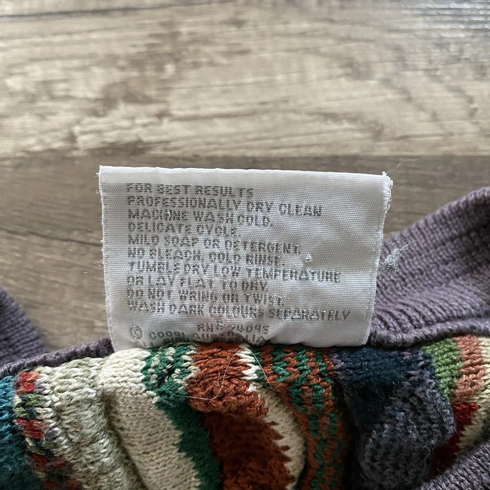 Vintage COOGI 90s 3D Knitting Knit Sweater Size XL Multicolor Earth Tones Read - Image 4 of 4