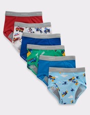 Hanes Potty Trainer Briefs 6-Pack Toddler Boy Moisture Wicking sz 2/3 4 Assorted