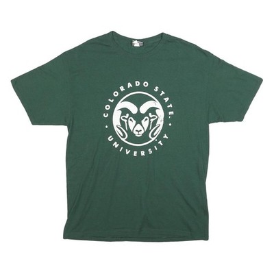 MV SPORT Herren Grün Colorado State University Grafik T-Shirt L Kurzarm