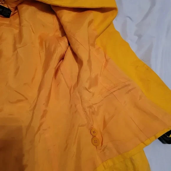 Blazer para mujer Classiques Entier de lino amarillo talla grande Foto 4 de 4