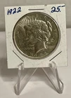 1922 PEACE SILVER DOLLAR $ NO MINT MARK 90% Silver Coin - Circulated