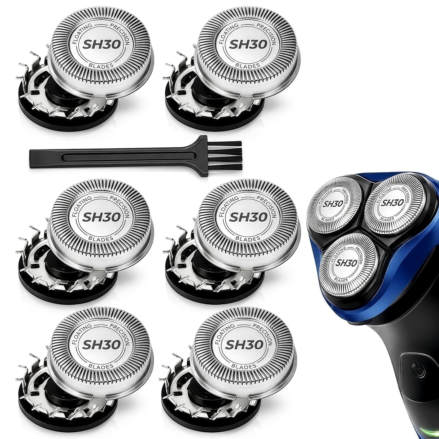 SH30 Replacement Shaver Heads for Philips Norelco Series 1000 2000 3000 6-Pack