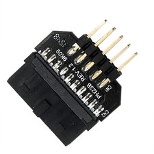 USB2.0 9-Pin To USB3.0 20-pin Adapter For Motherboard Panel Plug Connector ww
