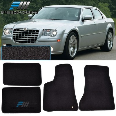 For 05-10 Chrysler 300 300C 4Dr Black Nylon Floor Mats Carpets 4PC