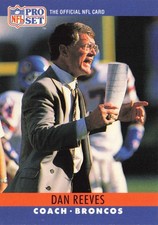 DAN REEVES 1990 PRO SET #94 DENVER BRONCOS Football Card