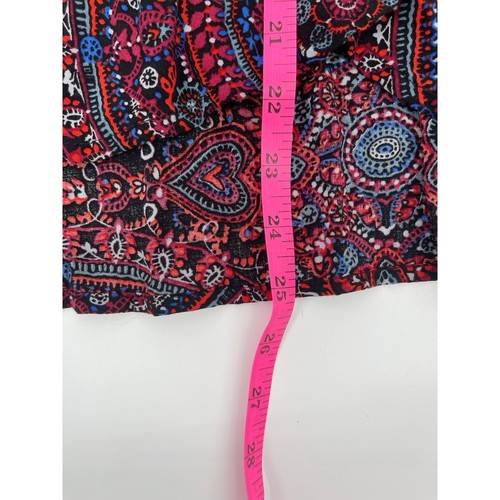 Abercrombie Spaghetti Strap Paisley Burgundy and Navy Dress Size Small Y2K - Picture 4 of 7